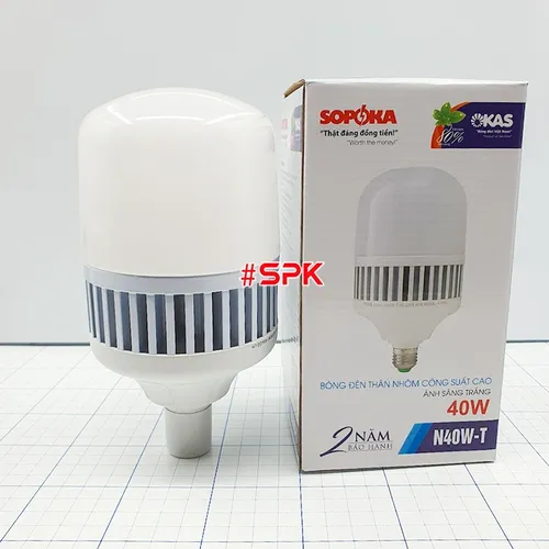 Bóng Đèn LED Thân Nhôm Công Suất Cao (Mã N) – Sáng Trắng SOPOKA