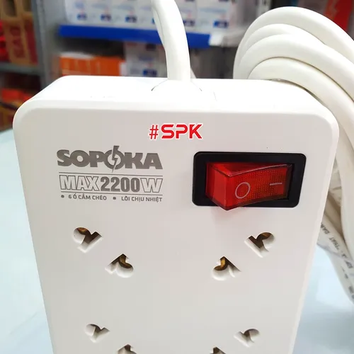 Ổ Cắm Điện 6 Lỗ Chéo Lõi Chịu Nhiệt 2200W 6A2 SOPOKA