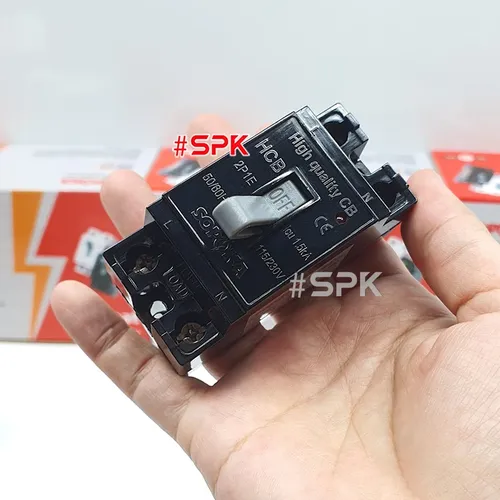 Aptomat CB Cóc 1 Pha HCB SOPOKA Màu Đen