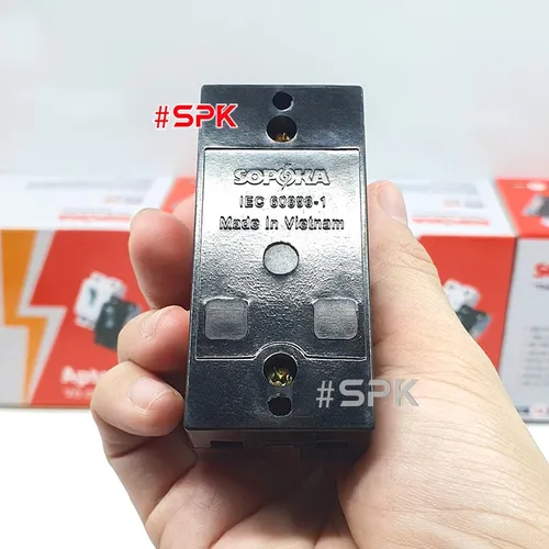 Aptomat CB Cóc 1 Pha HCB SOPOKA Màu Đen