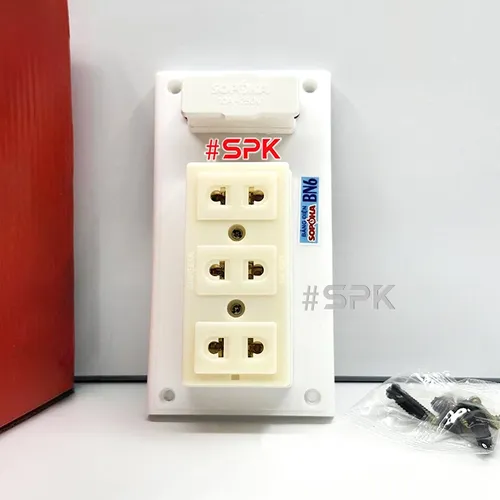Bảng Điện Táp Lô 3 Ổ Cắm Có Cầu Chì BN6 SOPOKA