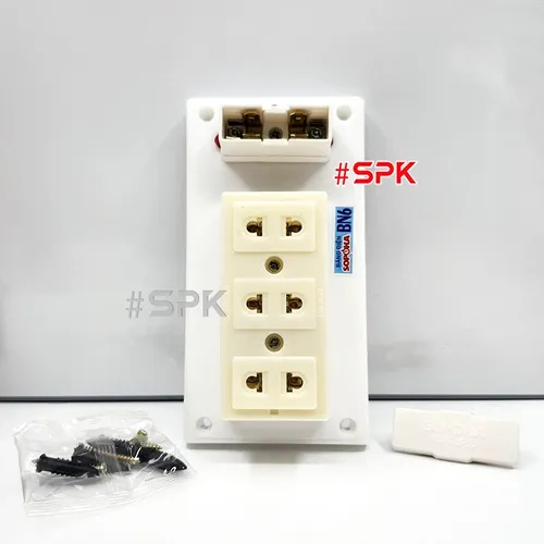 Bảng Điện Táp Lô 3 Ổ Cắm Có Cầu Chì BN6 SOPOKA