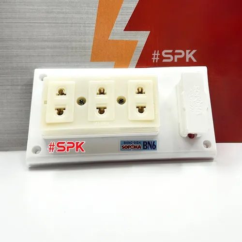Bảng Điện Táp Lô 3 Ổ Cắm Có Cầu Chì BN6 SOPOKA