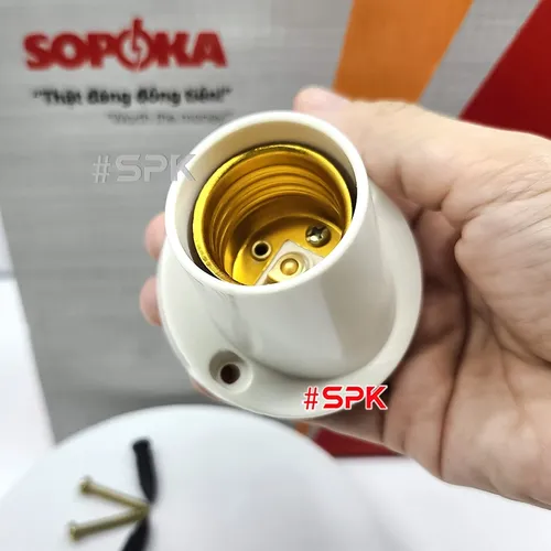 Đui Đèn Vát Tường Ngồi Xéo Ren Xoáy E27 DV5 SOPOKA
