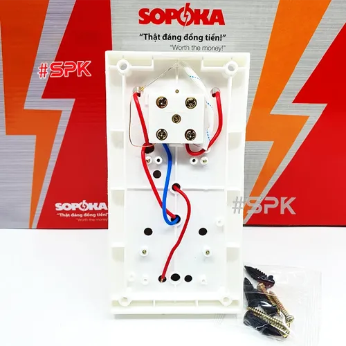 Bảng Điện 1 Công Tắc 1 Lỗ Cắm Có Cầu Chì BS1 SOPOKA
