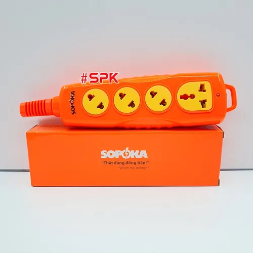 Ổ Cắm Điện 6000W 4 Lỗ Chéo Không Dây Siêu Chịu Tải 30A 4S-6000+C SOPOKA