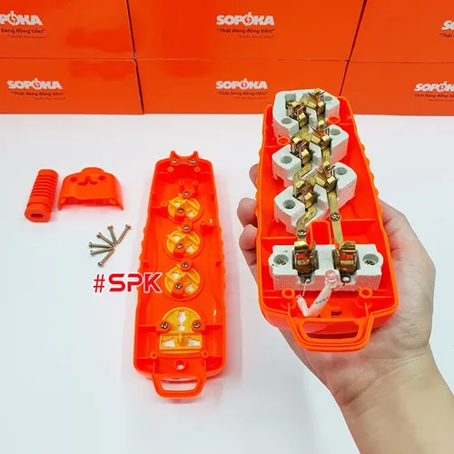 Ổ Cắm Điện 6000W 4 Lỗ Chéo Không Dây Siêu Chịu Tải 30A 4S-6000+C SOPOKA