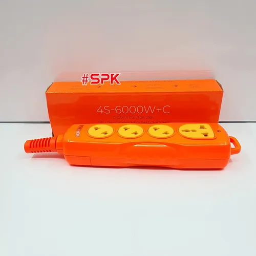 Ổ Cắm Điện 6000W 4 Lỗ Chéo Không Dây Siêu Chịu Tải 30A 4S-6000+C SOPOKA