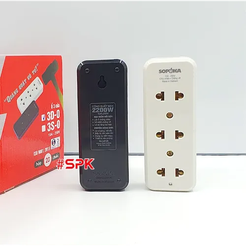 Ổ Cắm Điện 3 Ổ Không Dây 2200W 3D-0 3S-0 SOPOKA