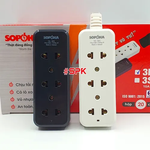 Ổ Cắm Điện 3 Ổ Không Dây 2200W 3D-0 3S-0 SOPOKA