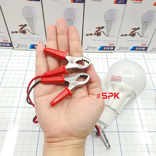 Bóng Đèn Led Dùng Bình 12V Liền Dây Kẹp Đui Vặn Xoáy E27 SOPOKA