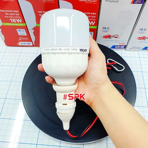 Bóng Đèn Led Dùng Bình 12V Liền Dây Kẹp Đui Vặn Xoáy E27 SOPOKA