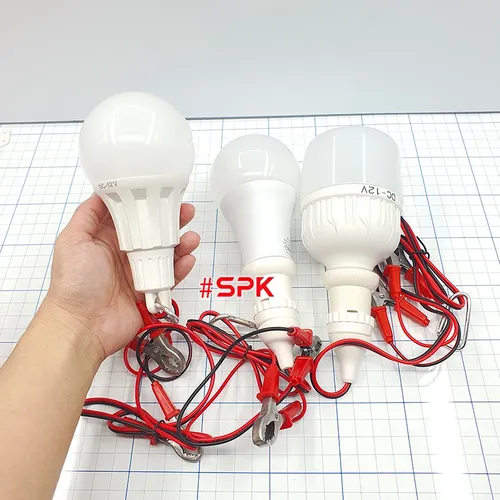 Bóng Đèn Led Dùng Bình 12V Liền Dây Kẹp Đui Vặn Xoáy E27 SOPOKA