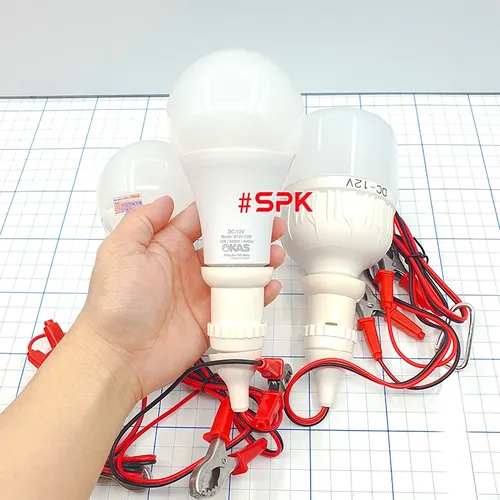 Bóng Đèn Led Dùng Bình 12V Liền Dây Kẹp Đui Vặn Xoáy E27 SOPOKA