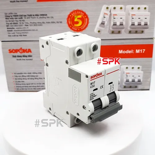 Aptomat 1 Pha MCB Tép 2P M17 SOPOKA