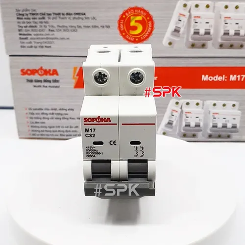 Aptomat 1 Pha MCB Tép 2P M17 SOPOKA
