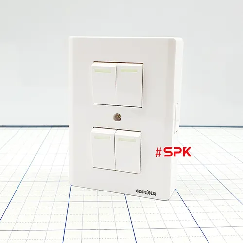 Bảng Điện Lắp Nổi Cao Cấp Dòng E 4 Công Tắc E4S SOPOKA 