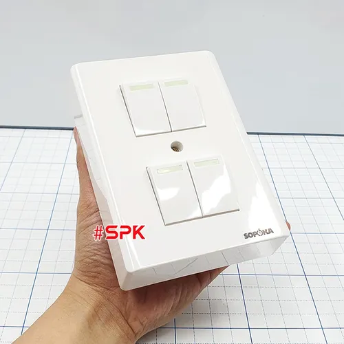 Bảng Điện Lắp Nổi Cao Cấp Dòng E 4 Công Tắc E4S SOPOKA 
