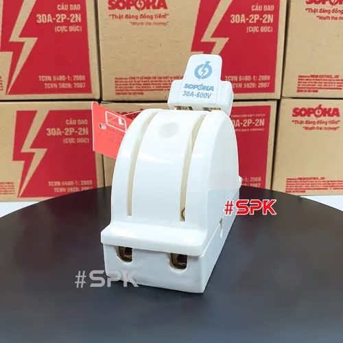 Cầu Dao Đảo Đế Sứ 1 Pha 30A 2P 600V 2N D19 SOPOKA