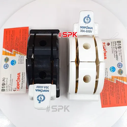 Cầu Dao Đảo Đế Sứ 1 Pha 30A 2P 600V 2N D19 SOPOKA