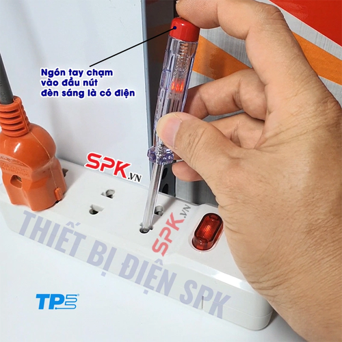 Bút thử điện Tiến Phát BTD06T Màu Trắng Kiểm Tra Điện Nhanh, Gọn Và An Toàn Hơn