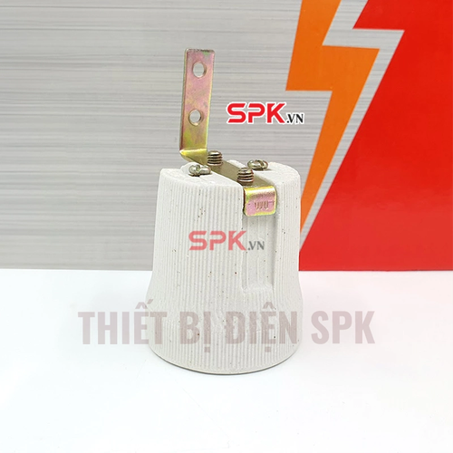 Đui Đèn Sứ Chịu Nhiệt Ren Xoáy E27 SU4 SOPOKA