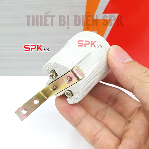 Đui Đèn Sứ Chịu Nhiệt Ren Xoáy E27 SU4 SOPOKA