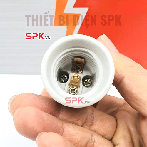 Đui Đèn Sứ Chịu Nhiệt Ren Xoáy E27 SU4 SOPOKA
