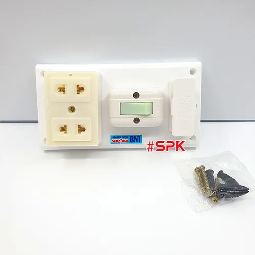 Bảng Điện Táp Lô 1 Công Tắc 2 Lỗ Cắm Có Cầu Chì BN1 SOPOKA