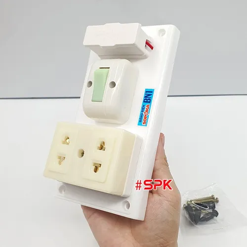Bảng Điện Táp Lô 1 Công Tắc 2 Lỗ Cắm Có Cầu Chì BN1 SOPOKA
