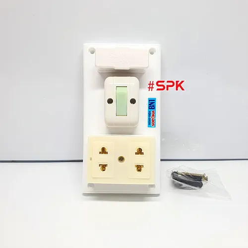 Bảng Điện Táp Lô 1 Công Tắc 2 Lỗ Cắm Có Cầu Chì BN1 SOPOKA