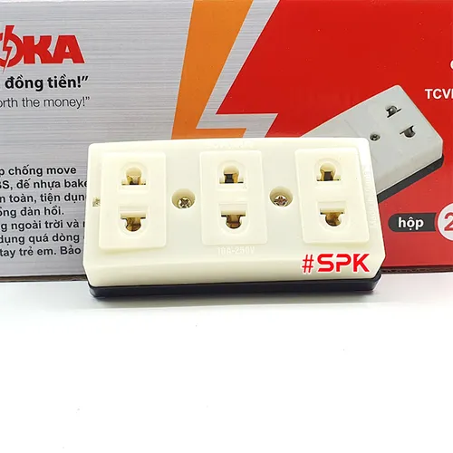Ổ Cắm Điện Gắn Táp Lô 3 Lỗ T31 SOPOKA – Giải Pháp An Toàn, Tiện Lợi Cho Mọi Gia Đình