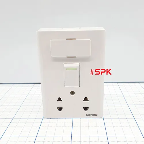 Bảng Điện Lắp Nổi Cao Cấp Dòng E 1 Công Tắc 2 Ổ Cắm E3A SOPOKA