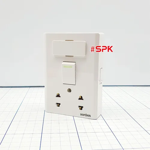 Bảng Điện Lắp Nổi Cao Cấp Dòng E 1 Công Tắc 2 Ổ Cắm E3A SOPOKA