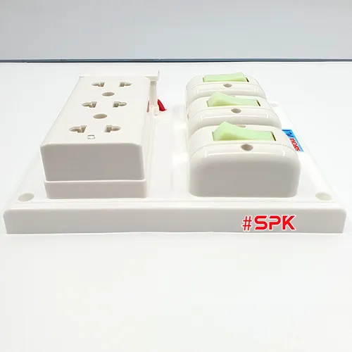 Bảng Điện Táp Lô 3 Công Tắc 3 Ổ Cắm Có Cầu Chì 3CT SOPOKA