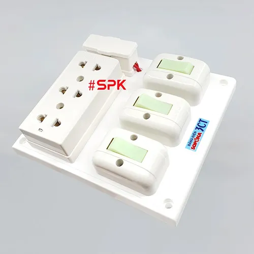 Bảng Điện Táp Lô 3 Công Tắc 3 Ổ Cắm Có Cầu Chì 3CT SOPOKA