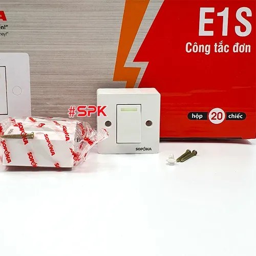 Công Tắc Điện Cao Cấp Dòng E SOPOKA - Công Tắc Đơn E1S