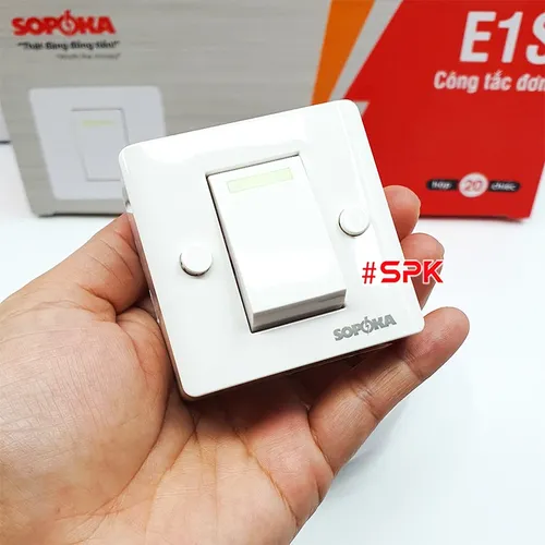 Công Tắc Điện Cao Cấp Dòng E SOPOKA - Công Tắc Đơn E1S