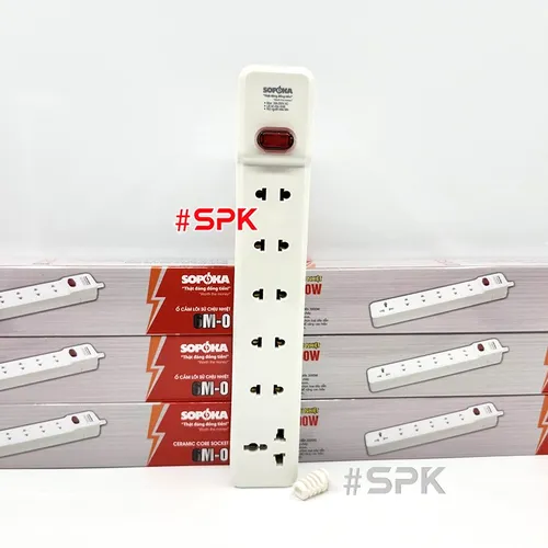 Ổ Cắm Điện 6 Lỗ 2200W Lõi Sứ Không Dây Có Công Tắc 6M-0 SOPOKA