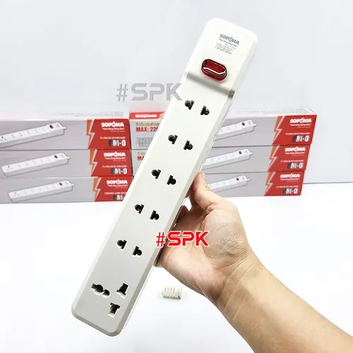 Ổ Cắm Điện 6 Lỗ 2200W Lõi Sứ Không Dây Có Công Tắc 6M-0 SOPOKA