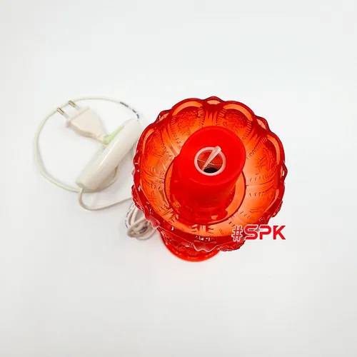 Cốc Nến Thờ Đèn Thờ Hoa Sen Thân Cao HSC01 SOPOKA - Hồng Ngọc