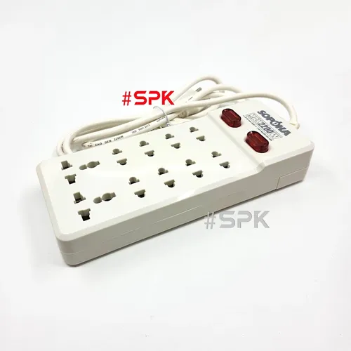 Ổ Cắm Điện 10 Lỗ Có Dây 2200W Lõi Sứ Chịu Nhiệt 10Y SOPOKA