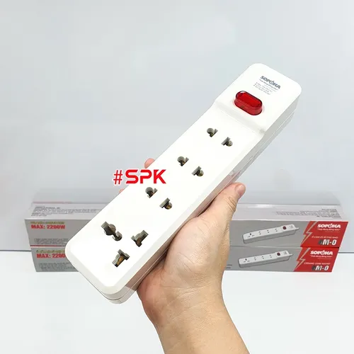 Ổ Cắm Điện 4 Lỗ 2200W Lõi Sứ Không Dây Có Công Tắc 4M-0 SOPOKA