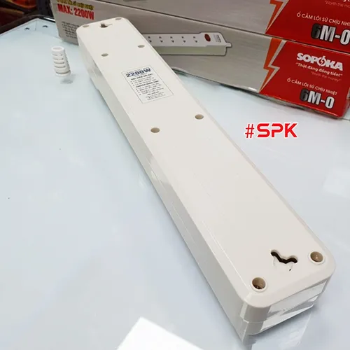 Ổ Cắm Điện 6 Lỗ 2200W Lõi Sứ Không Dây Có Công Tắc 6M-0 SOPOKA