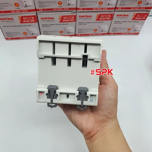 Aptomat Chống Giật 3 Pha 4 Cực RCCB 4P Chống Giật 63A 4P 30mA SOPOKA 