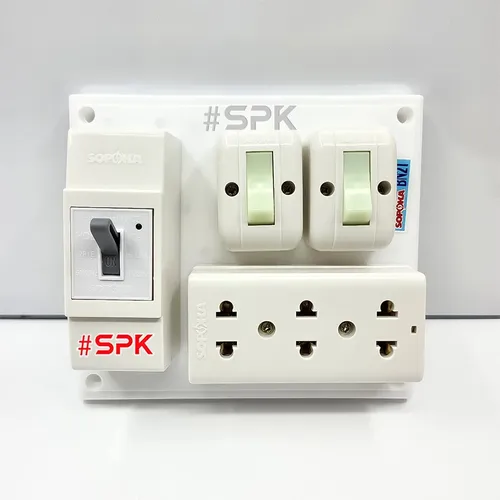 Bảng Điện Táp Lô 2 Công Tắc 3 Ổ Cắm Có CB 30A BN21 SOPOKA