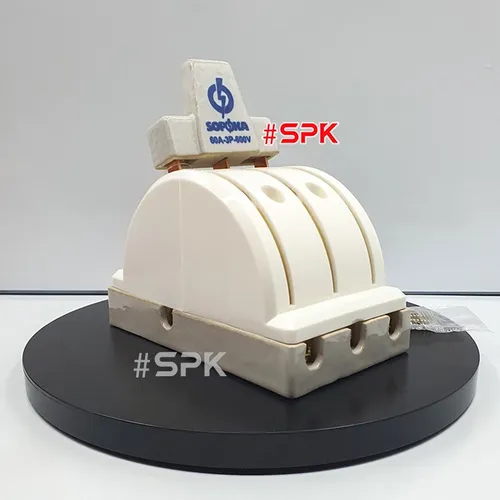 Cầu Dao Đảo Đế Sứ 3 Pha 60A 3P 2N 600V Màu Trắng D28 SOPOKA