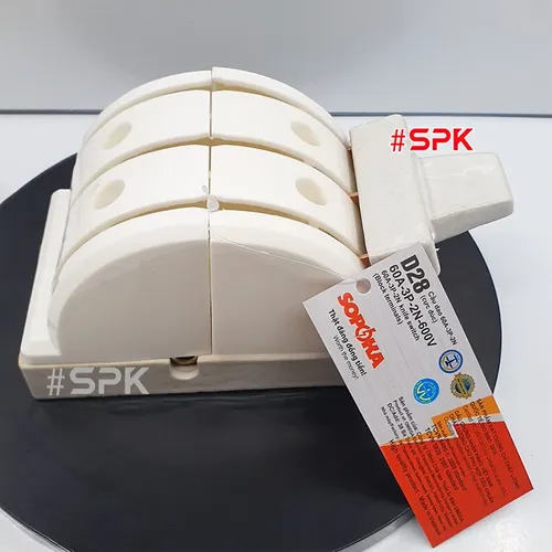 Cầu Dao Đảo Đế Sứ 3 Pha 60A 3P 2N 600V Màu Trắng D28 SOPOKA