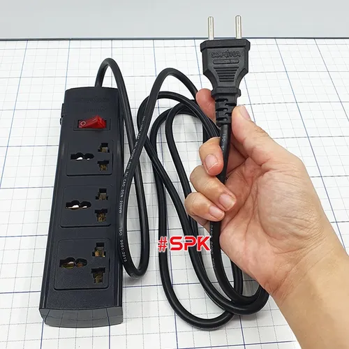 Ổ Cắm Điện 3 Lỗ Lõi Sứ Chống Cháy Tự Ngắt Điện Quá Tải 2200W 3T SOPOKA