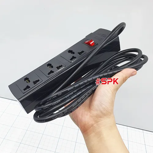 Ổ Cắm Điện 3 Lỗ Lõi Sứ Chống Cháy Tự Ngắt Điện Quá Tải 2200W 3T SOPOKA